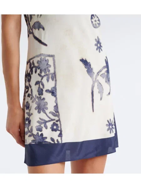 Rochie Sir cu model floral alb