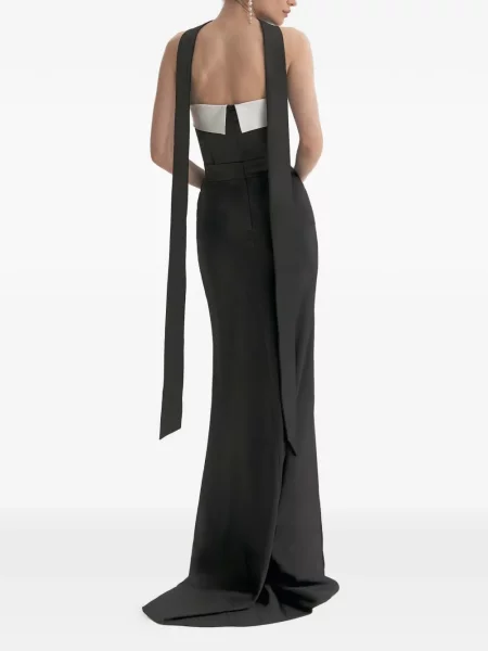 Rochie maxi Framboise fără bretele negru