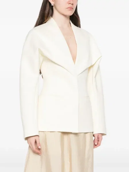 Gulerat geacă Jacquemus alb