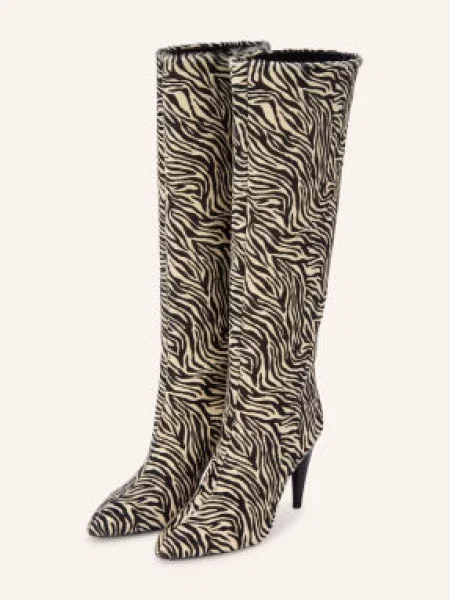 Isabel Marant Kozačky Jany High / režná černá