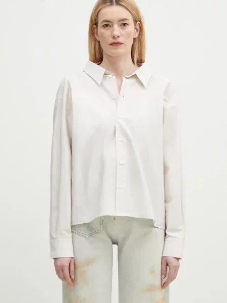 Maison Margiela camasa din femei cu guler clasic relaxed bej