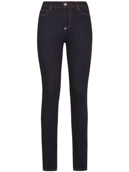 Skinny jeansy skinny Philipp Plein ze stretchu czarne