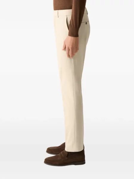 Pantaloni Zegna din cașmir alb
