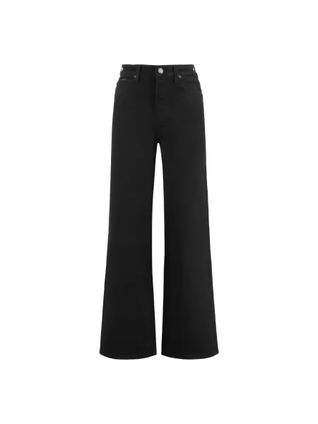 Jeansy Calvin Klein z nitami z wysoką talią czarne