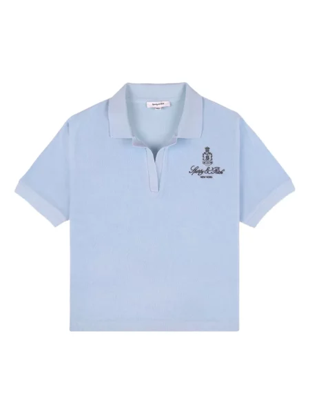 Polo Sporty & Rich cu broderie albastru