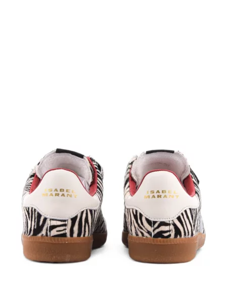 Sneakerși Isabel Marant cu model zebră alb