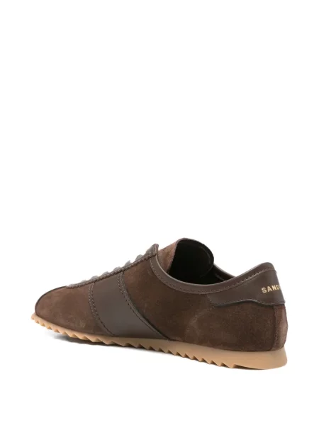 Fűzős csipkés sneaker Sandro barna