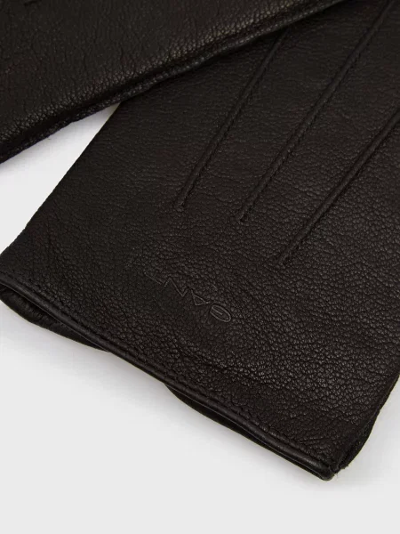 Кожаные перчатки Gant черные