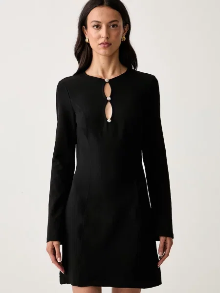 Guess rochie evazată CLAUDIE negru