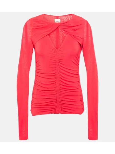 Top Isabel Marant din jerseu roșu
