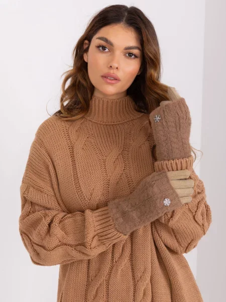 Mănuși Fashionhunters bej