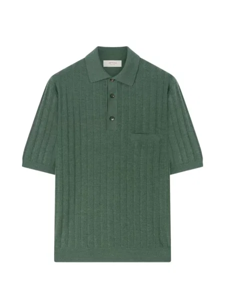 Tricou polo Retori de lână verde