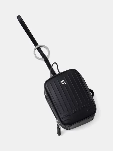 Obesek za ključe Karl Lagerfeld IKON črna