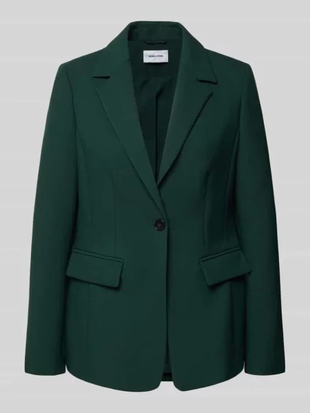 Żakiet o kroju slim fit z z patką More & More zielona
