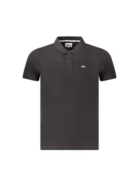 Koszulka polo Tommy Jeans czarna