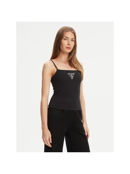 Guess Felső Regular Fit fekete