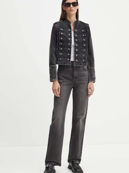 Levi's rovné džíny RIBCAGE FULL LENGTH šedé