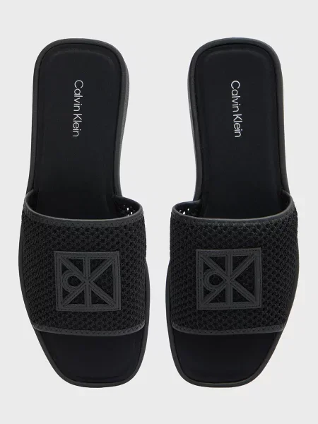 Шлепанцы Calvin Klein с сеткой черные