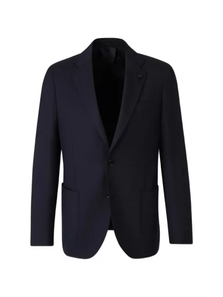 Sacou Lardini cu model floral cu rever albastru