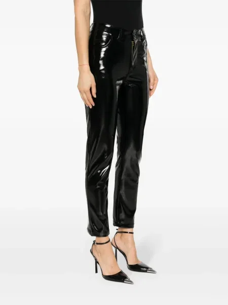 Pantaloni Parlor din piele negru