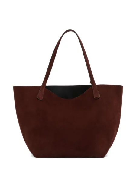 Geantă shopper Mansur Gavriel din piele de căprioară maro