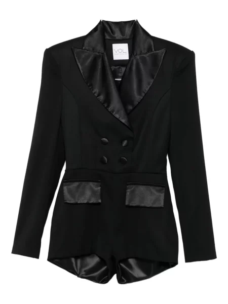 Salopetă Vestiaire D'un Oiseau Libre din satin negru