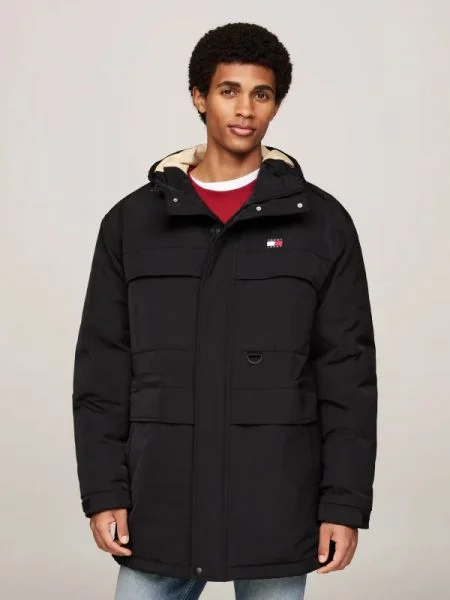Tommy Jeans Kabát fekete