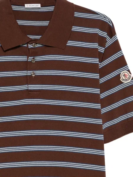 Scurt tricou polo Moncler maro