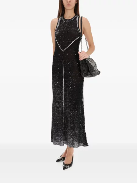 Rochie maxi Diesel fără mâneci negru