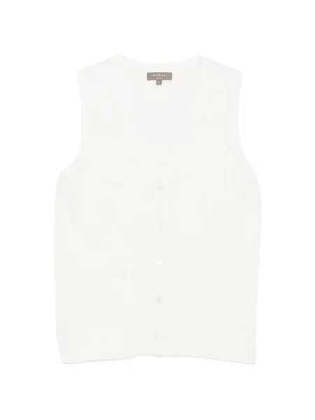 Top N.peal cu decolteu în V alb