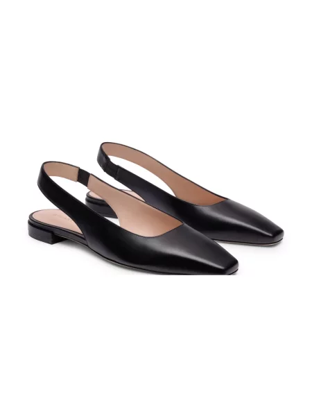 Balerinki Stuart Weitzman zamszowe bez obcasa czarne