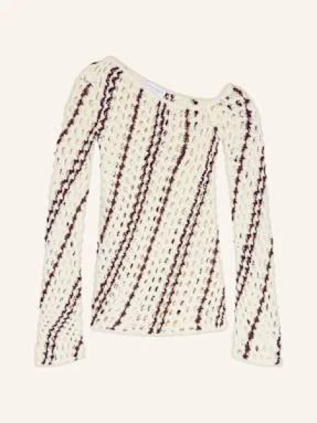 Leger Studio One-Shoulder Svetr Laren tmavě hnědá/ krémová hnědý