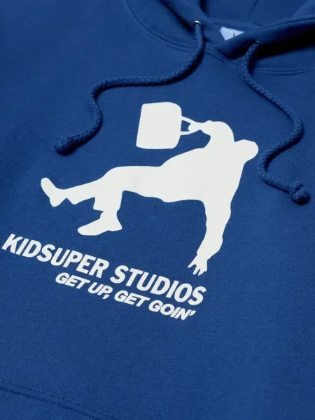 Hanorac cu glugă Kidsuper albastru