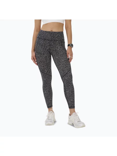 Legginsy treningowe Sweaty Betty Power Workout black micro dot print czarne