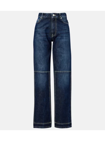 Blugi Jean Paul Gaultier cu talie înaltă albastru