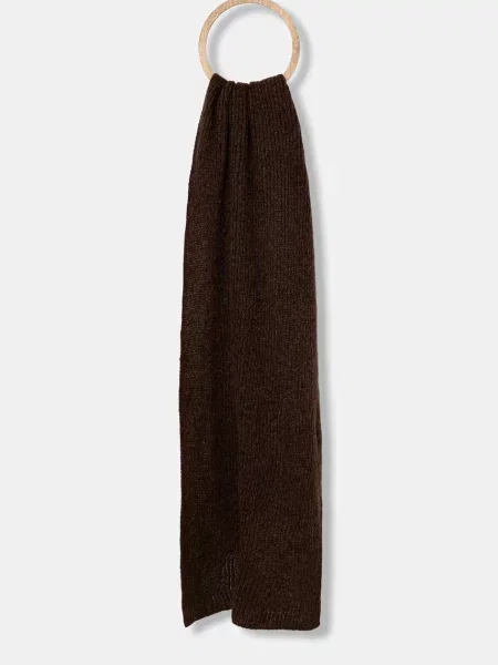 Шарф з вовною Answear.LAB однотонна коричневий