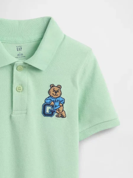 Tricou polo copii Gap verde