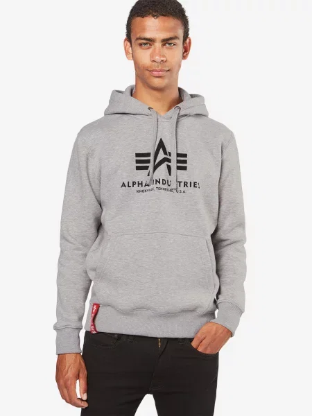 ALPHA INDUSTRIES Megztinis be užsegimo Basic' pilka