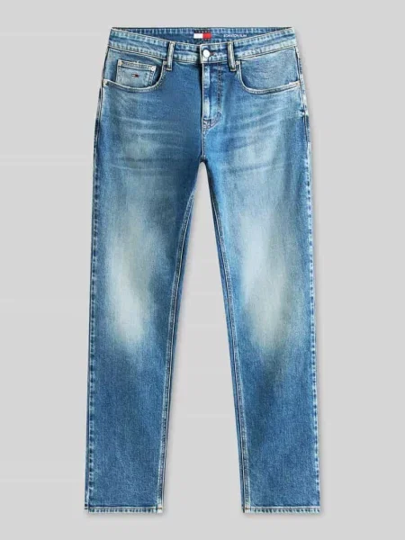 Jeansy o kroju slim fit z mieszanki bawełny model SCANTON SLIM' Tommy Jeans niebieskie