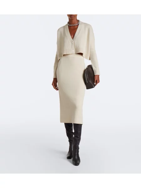 Decupat cardigan Max Mara de lână bej