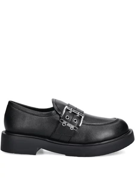 Pantofi loafer Love Moschino cu cataramă negru
