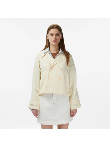 Lacoste тренч Relaxed Fit бежевий