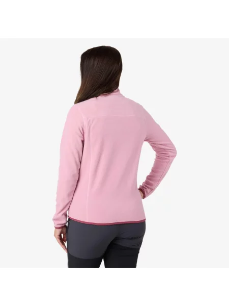 Bluza Polarowa Rozpinana Wędrówki Kobieta Stryn Elastyczny W Cztery Strony różowa