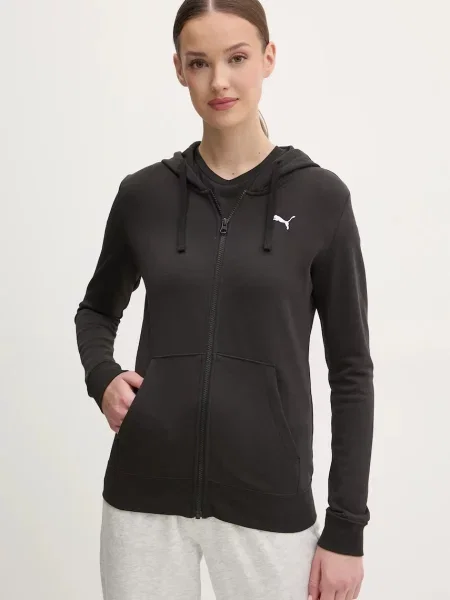 Суичър с качулка Puma с качулка черно