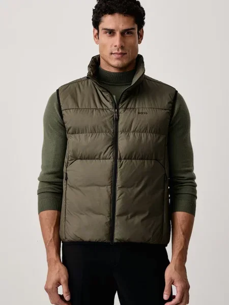 BOSS Green vestă pentru bărbați OW_Urbanex Puffer V verde