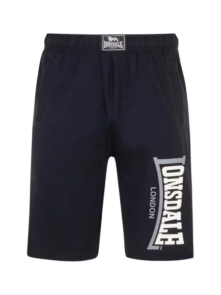 LONSDALE Παντελόνι Jam μαύρο λευκό