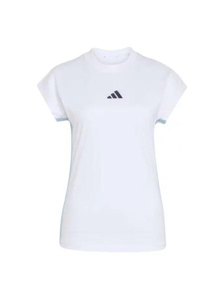 ADIDAS SPORTSWEAR Sportiniai marškinėliai Essentials Single Jersey tamsiai mėlyna / šviesiai mėlyna balta
