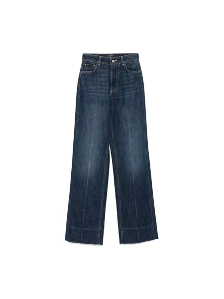 Szerokie jeansy Dolce And Gabbana niebieskie