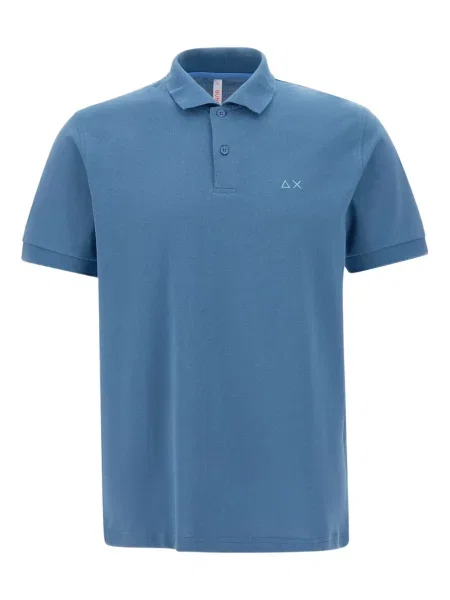 Polo Sun68 cu broderie albastru