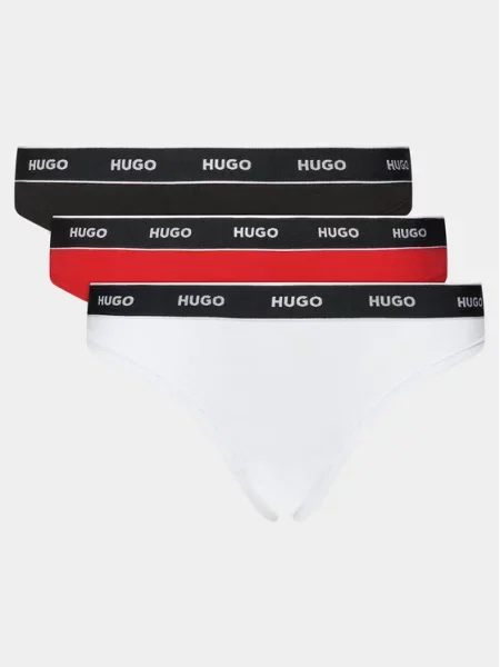 Stringi z dodatkiem streczu w zestawie 3 szt. Hugo czerwone